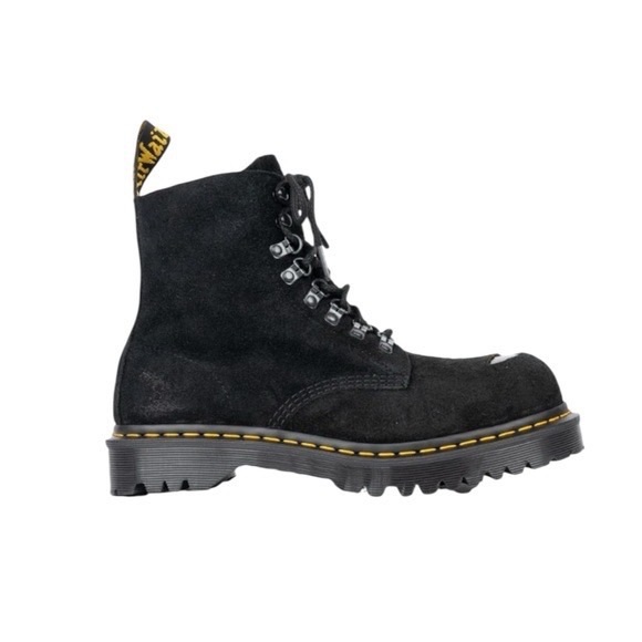 DR MARTENS 1460 PASCAL STEEL TOE BLACK SIZE 8 MEN OR 9 WOMEN